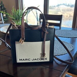 Marc Jacobs Black and Cream Mini Bag